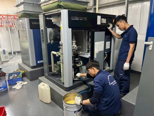 sửa chữa máy nén khí trục vít